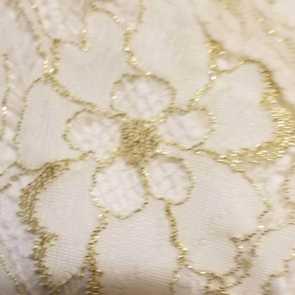 white and gold lace top - Picture 4 of 4